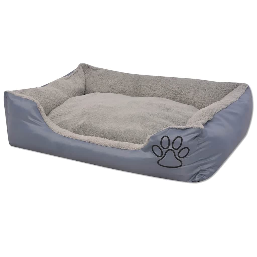 Cuccia per Cani con Cuscino Imbottito Taglia XL Grigio — miniatura 1 di 3