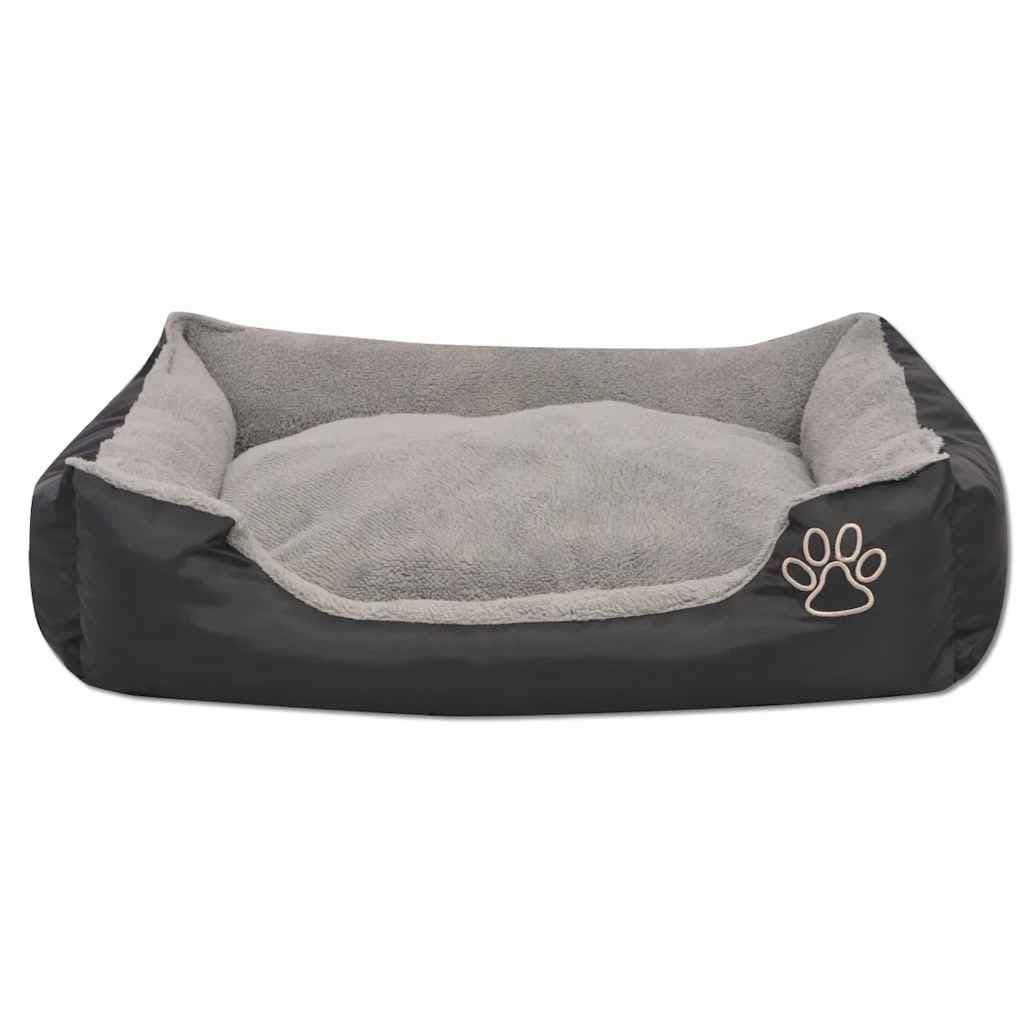 Cuccia per Cani con Cuscino Imbottito Taglia L Nero — miniatura 2 di 3