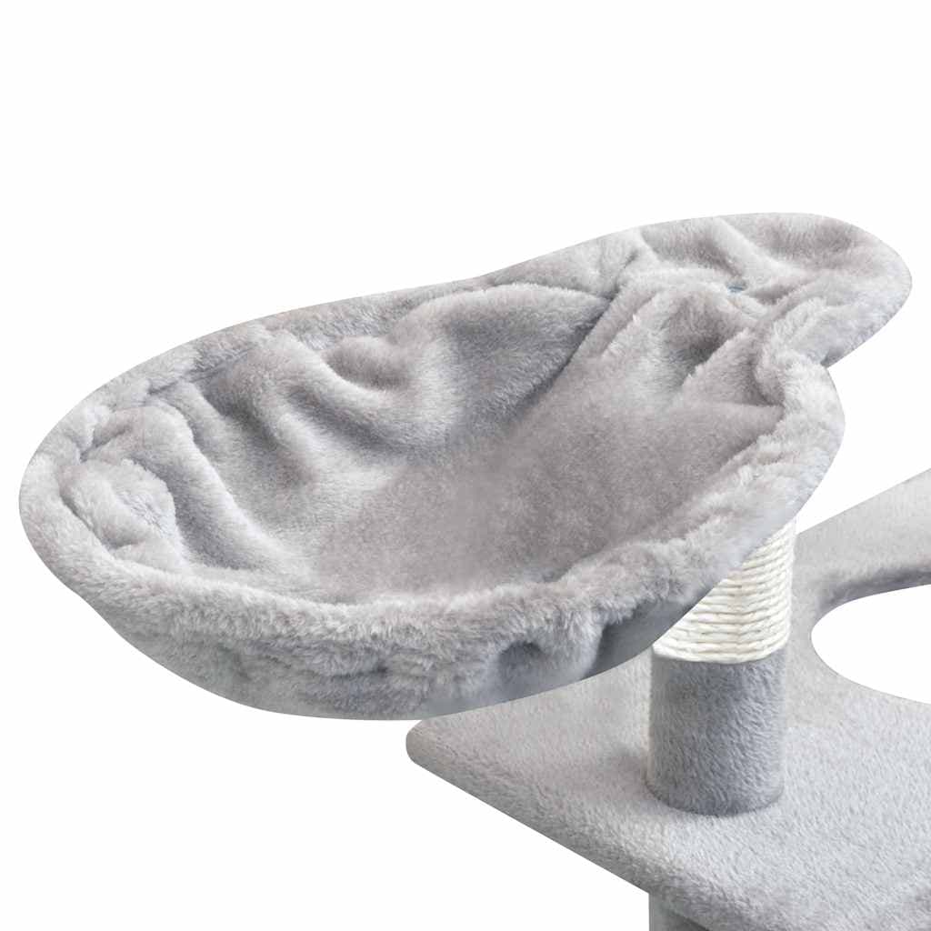Albero per Gatti con Tiragraffi in Sisal 150 cm Grigio — miniatura 3 di 3