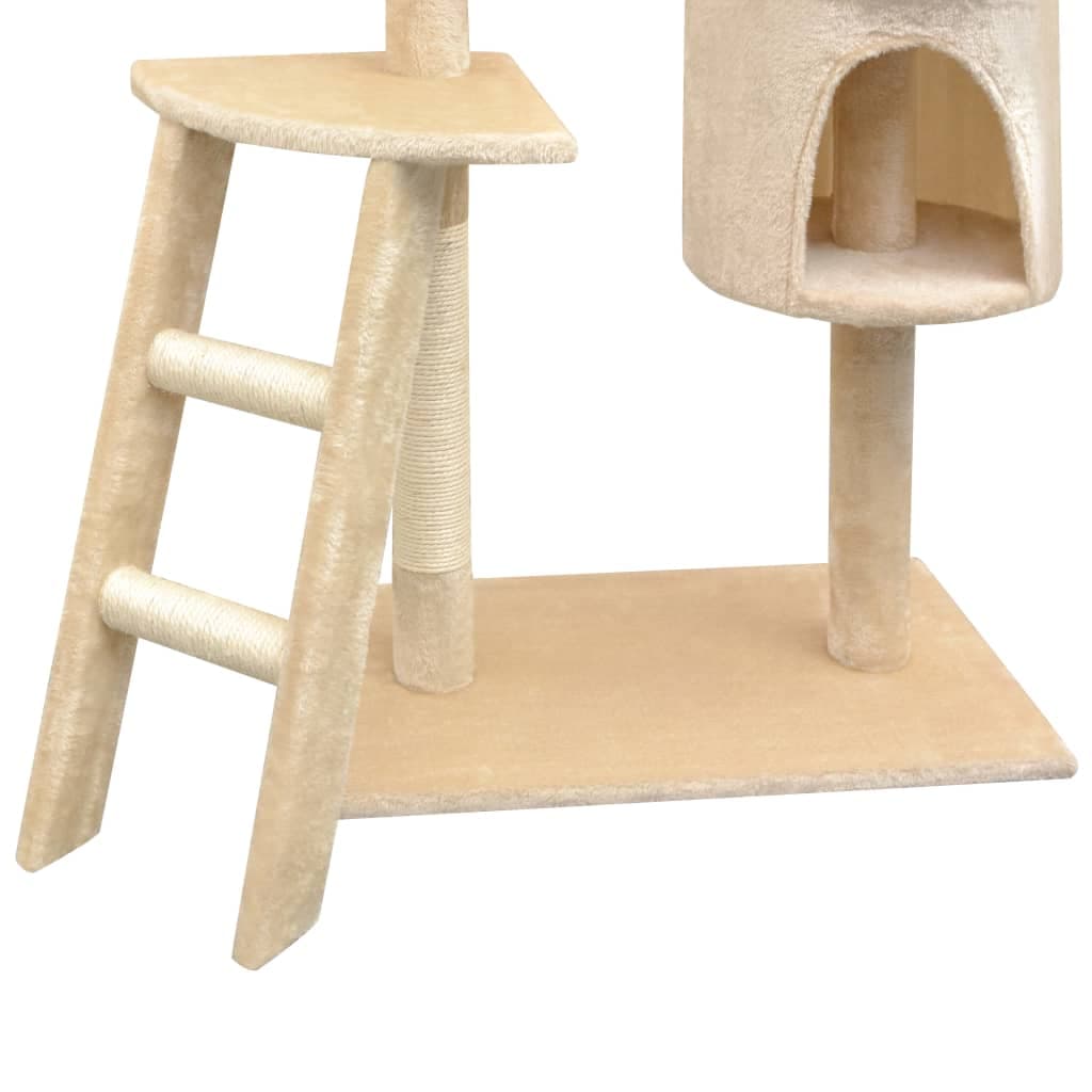 Albero per Gatti con Tiragraffi Sisal 150 cm Beige — miniatura 2 di 3