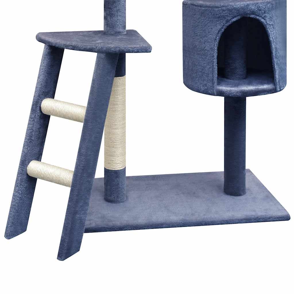 Albero per Gatti con Tiragraffi Sisal 150 cm Blu Scuro — miniatura 2 di 3