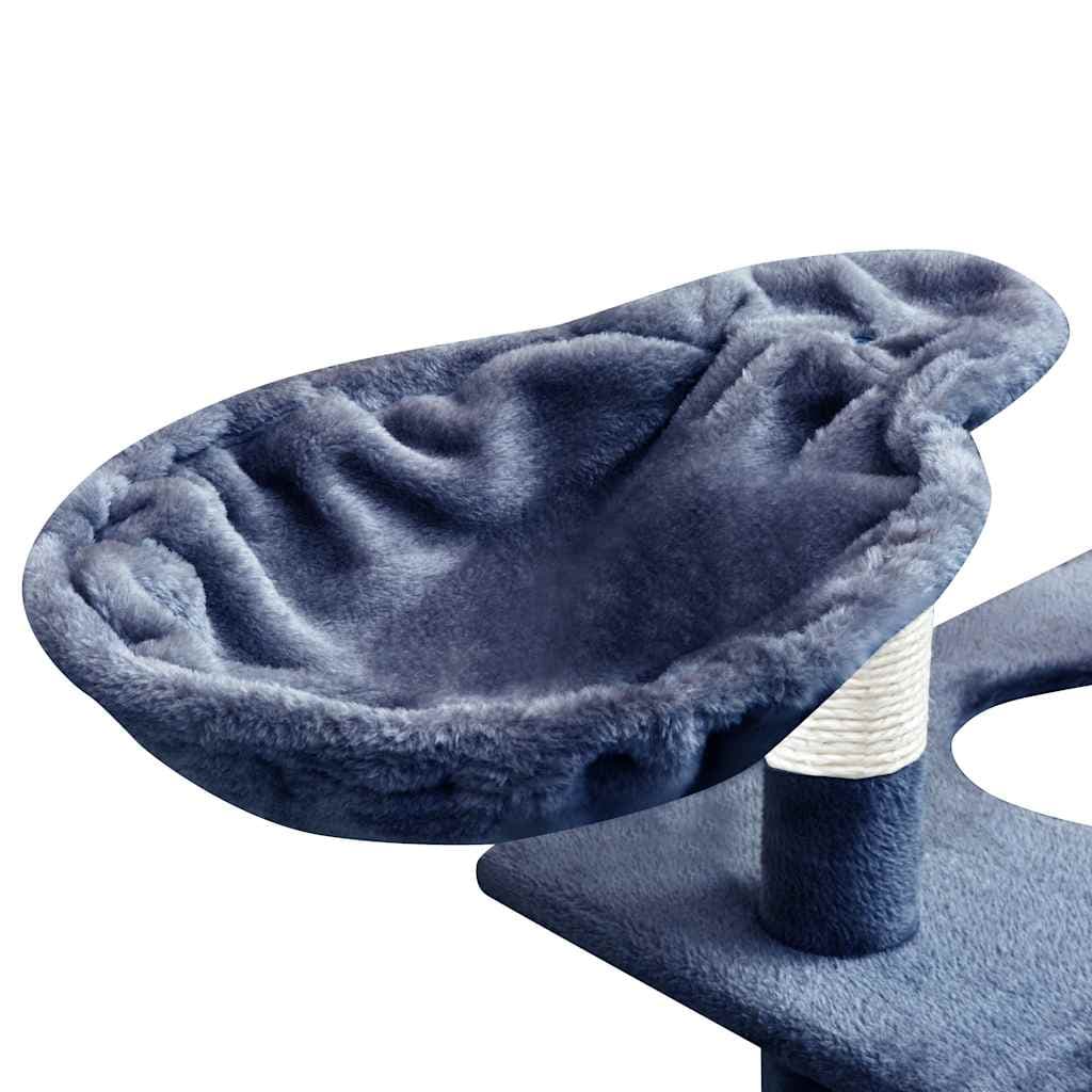 Albero per Gatti con Tiragraffi Sisal 150 cm Blu Scuro — miniatura 3 di 3