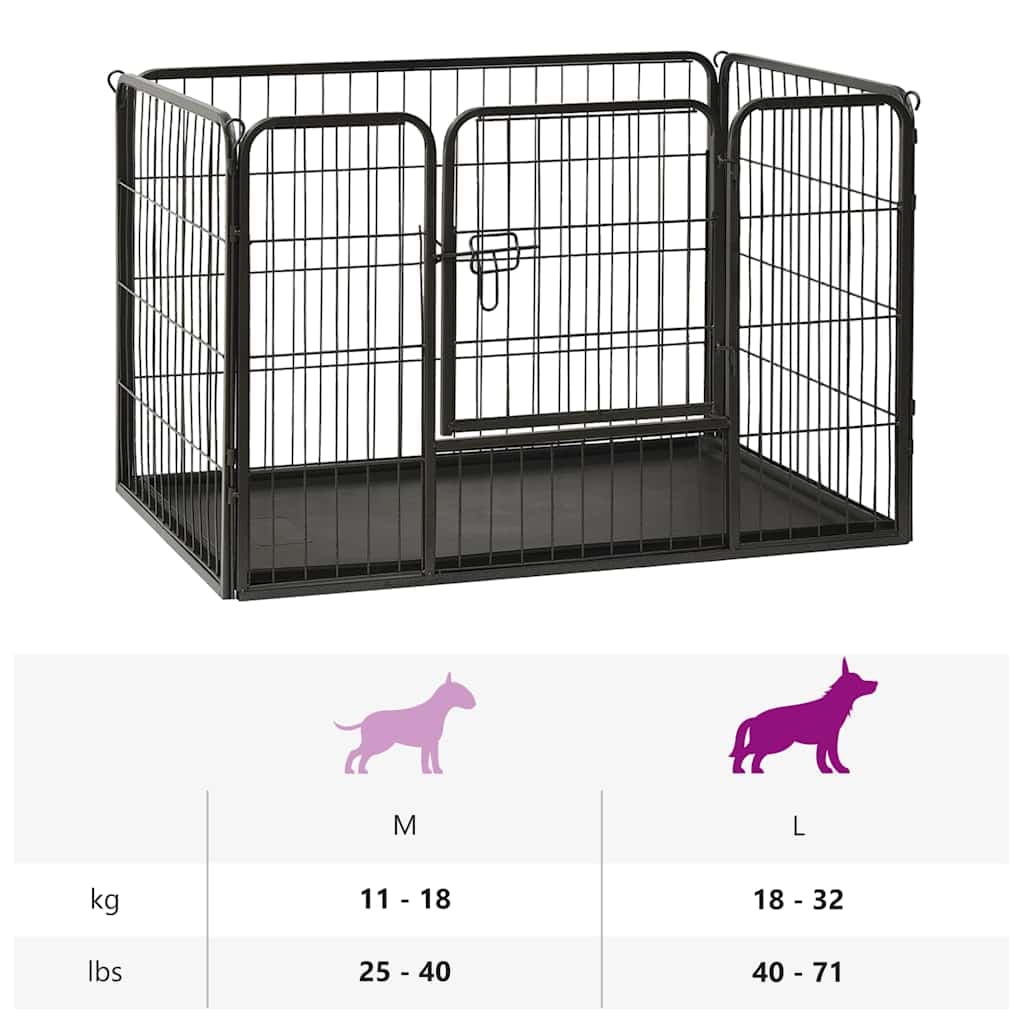 Box per Cuccioli in Acciaio 91,5x59x61 cm — miniatura 7 di 7