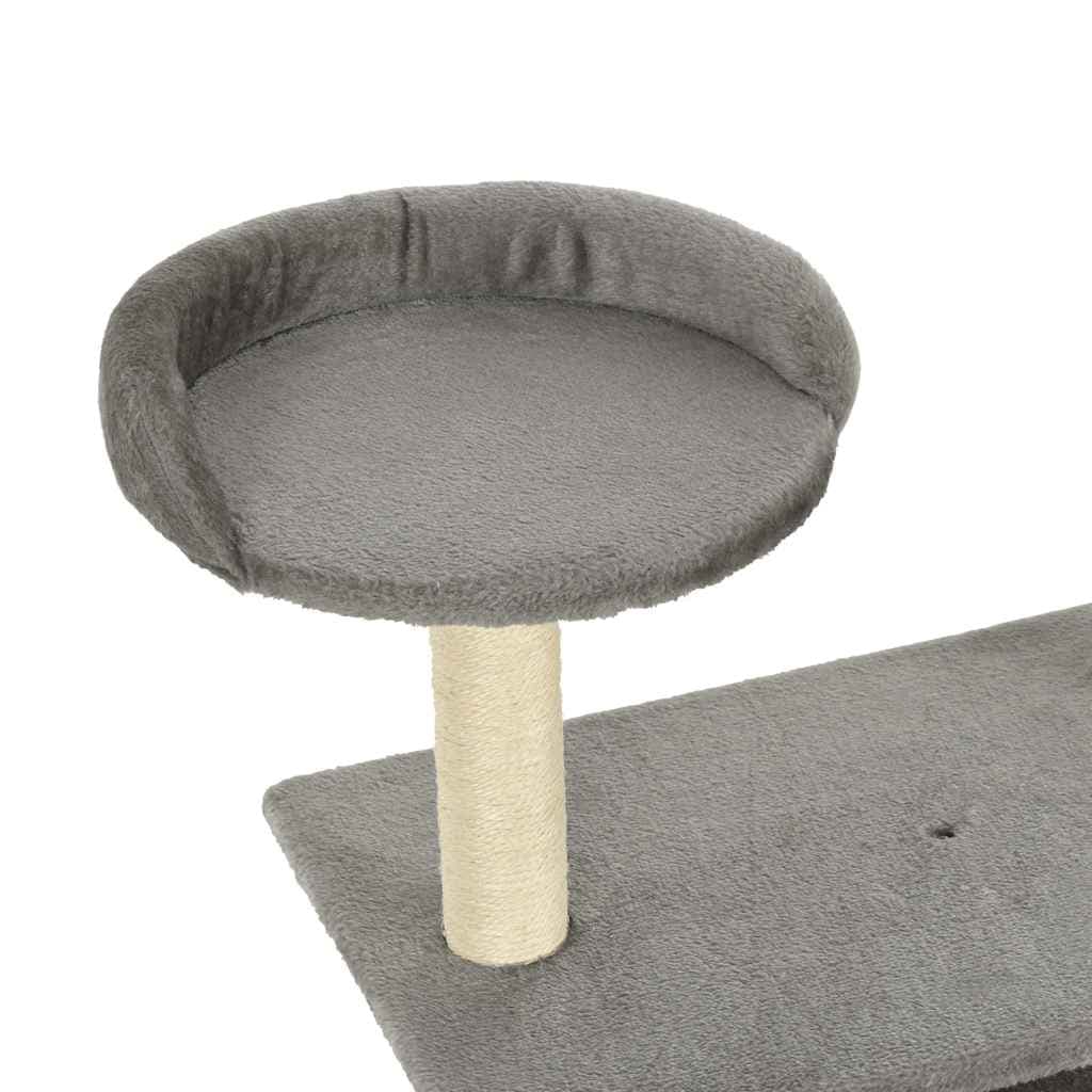 Albero per Gatti con Tiragraffi in Sisal 95 cm Grigio — miniatura 4 di 6