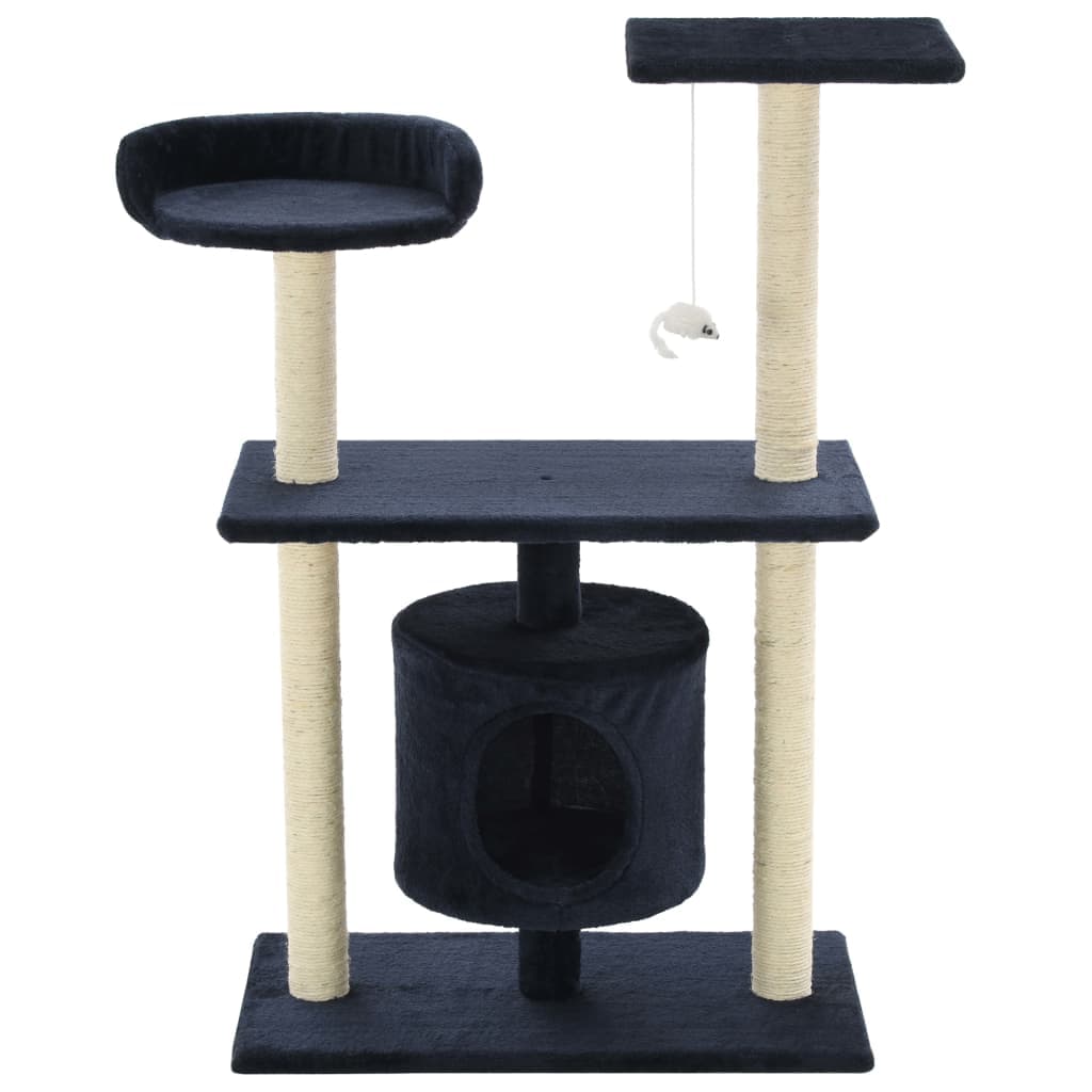 Albero per Gatti con Tiragraffi in Sisal 95 cm Blu Scuro — miniatura 3 di 6