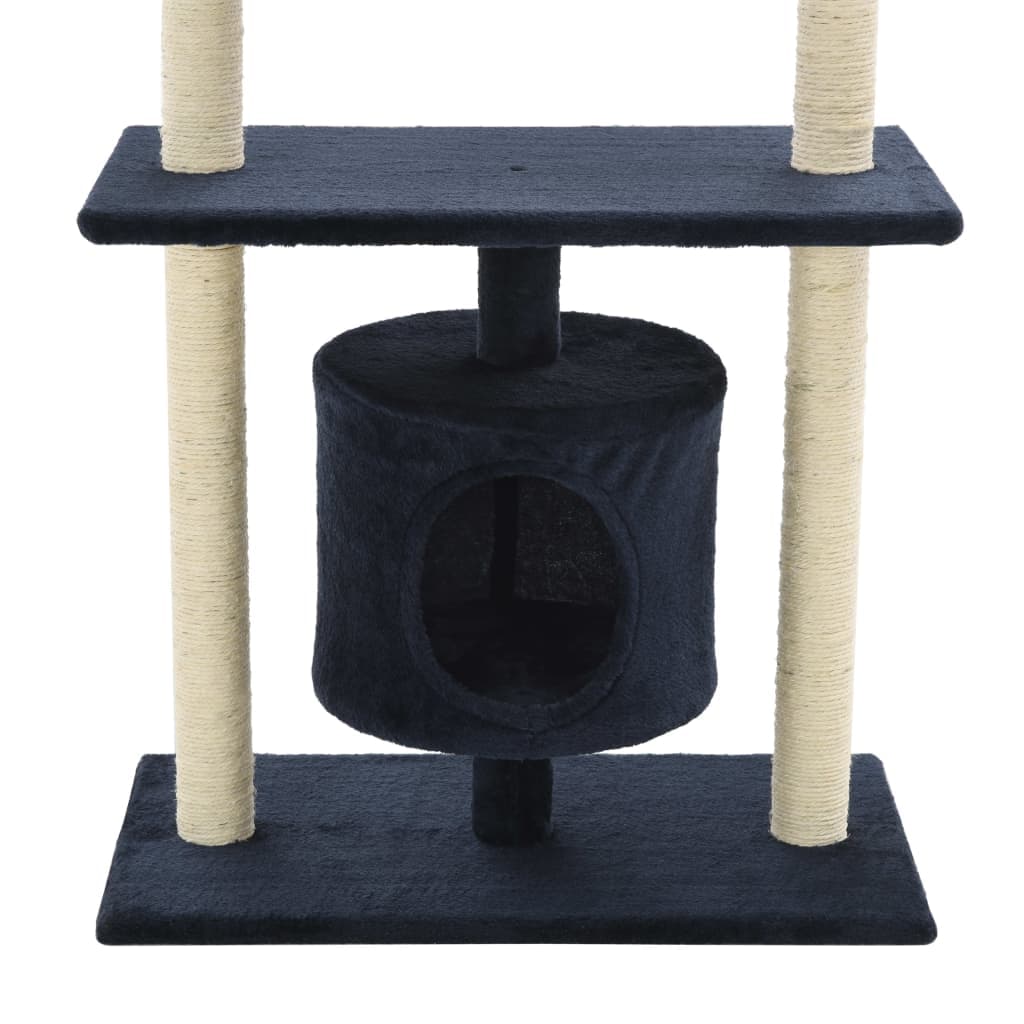 Albero per Gatti con Tiragraffi in Sisal 95 cm Blu Scuro — miniatura 6 di 6