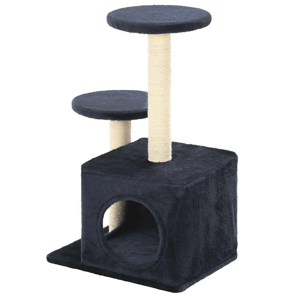 Albero per Gatti con Pali Tiragraffi in Sisal 60 cm Blu Scuro — miniatura 3 di 5