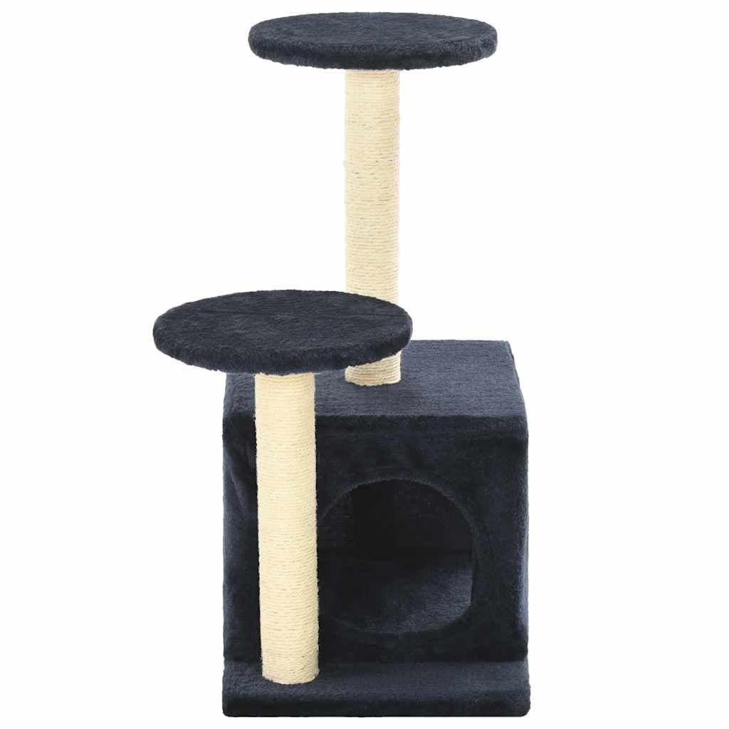 Albero per Gatti con Pali Tiragraffi in Sisal 60 cm Blu Scuro — miniatura 4 di 5