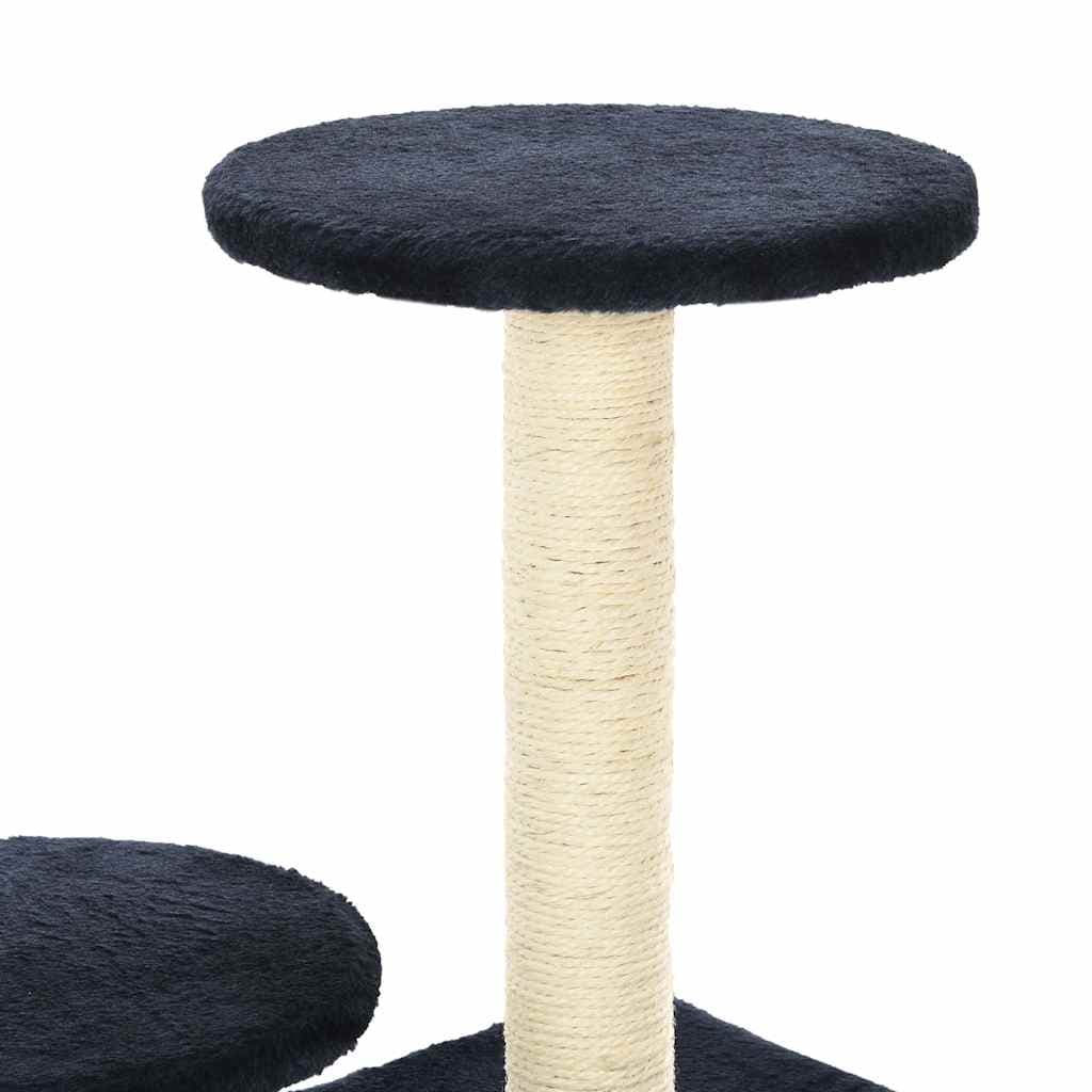 Albero per Gatti con Pali Tiragraffi in Sisal 60 cm Blu Scuro — miniatura 5 di 5
