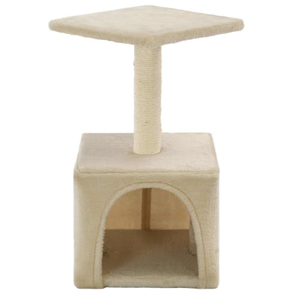 Albero per Gatti con Tiragraffi in Sisal 55 cm Beige — miniatura 3 di 6