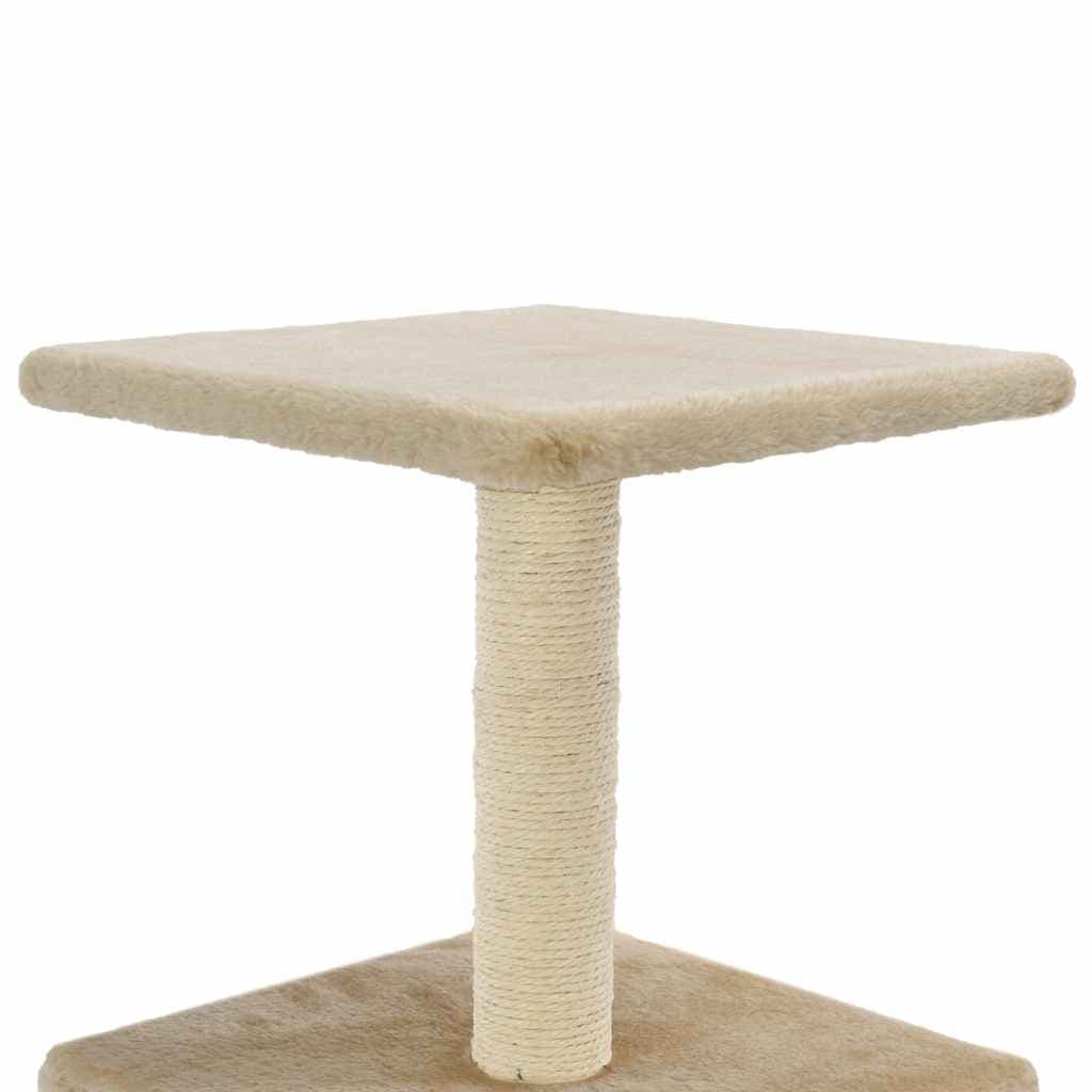 Albero per Gatti con Tiragraffi in Sisal 55 cm Beige — miniatura 4 di 6
