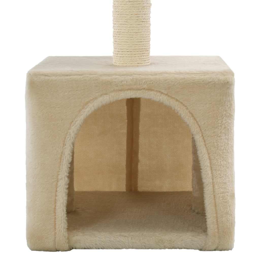 Albero per Gatti con Tiragraffi in Sisal 55 cm Beige — miniatura 5 di 6