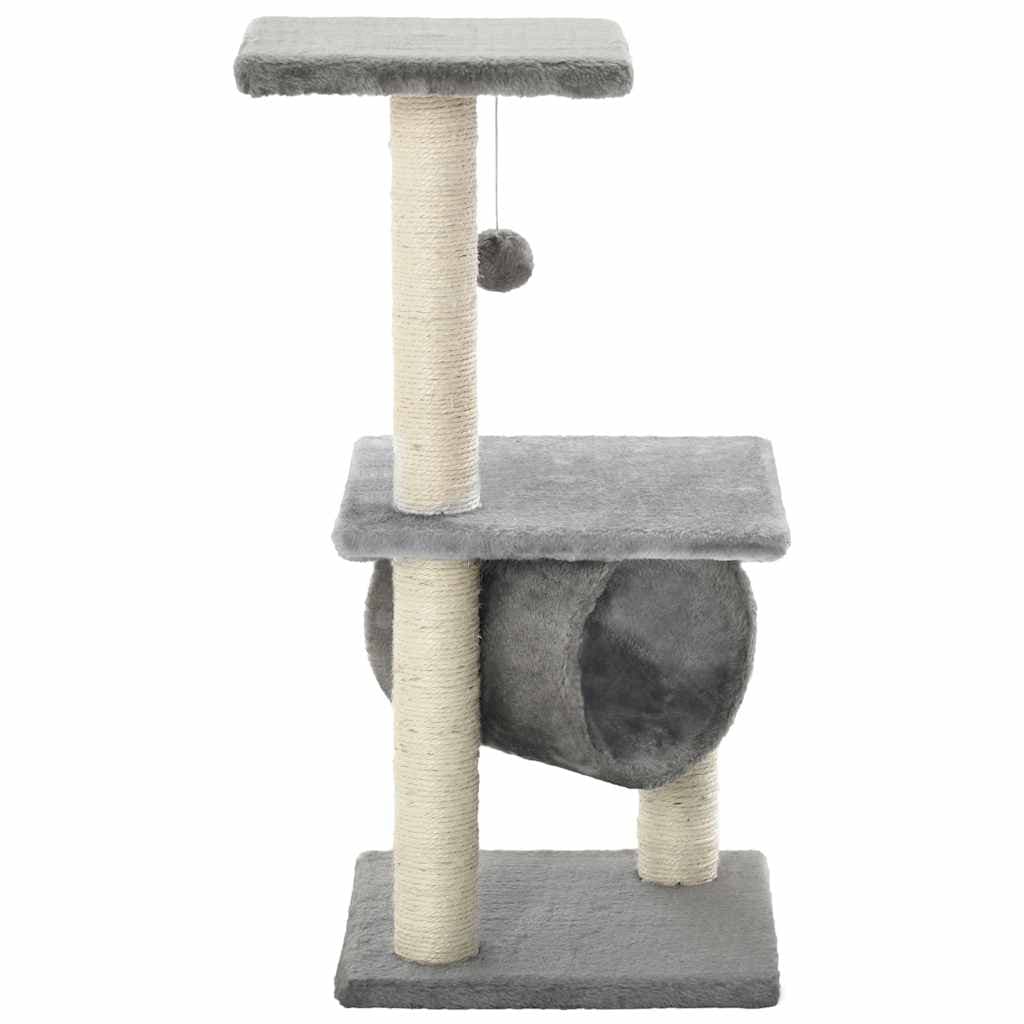 Albero per Gatti con Tiragraffi in Sisal 65 cm Grigio — miniatura 3 di 4