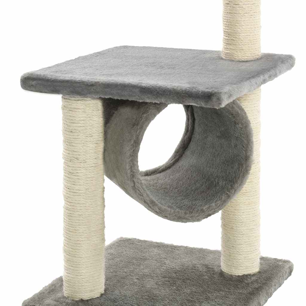 Albero per Gatti con Tiragraffi in Sisal 65 cm Grigio — miniatura 4 di 4