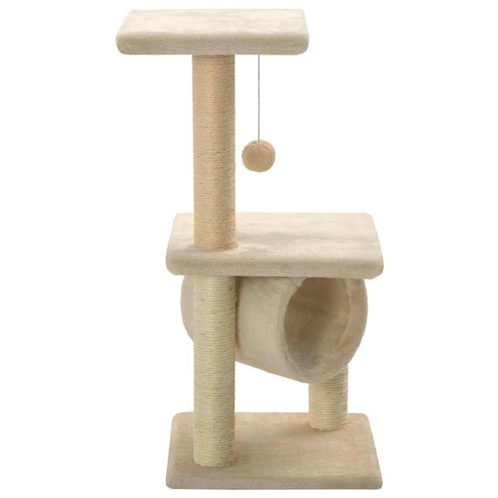 Albero per Gatti con Tiragraffi Sisal 65 cm Beige — miniatura 3 di 4
