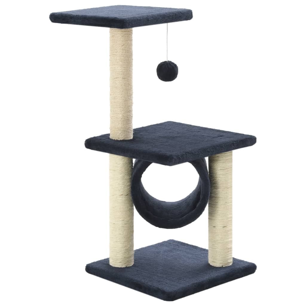 Albero per Gatti con Tiragraffi in Sisal 65 cm Blu Scuro — miniatura 2 di 4