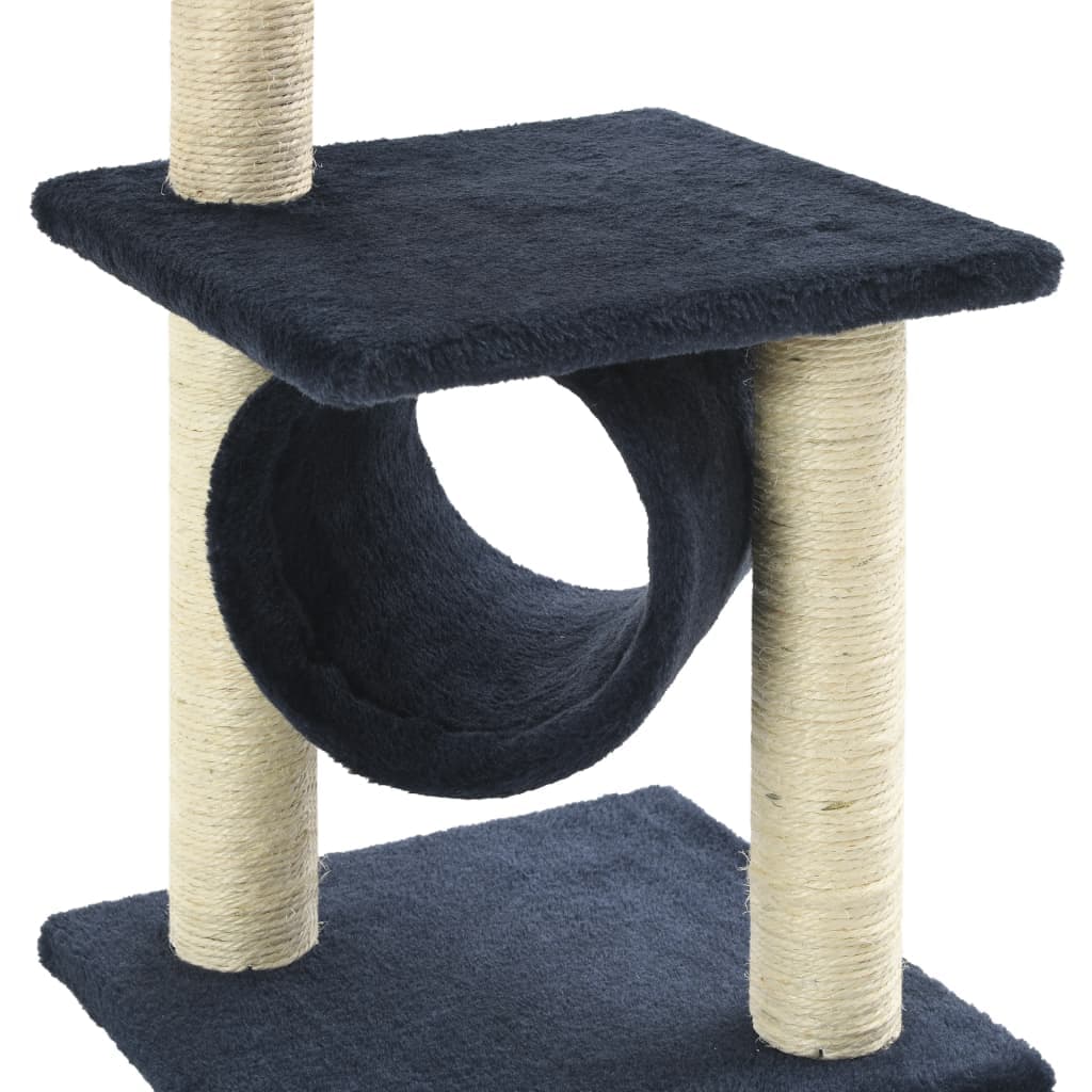 Albero per Gatti con Tiragraffi in Sisal 65 cm Blu Scuro — miniatura 4 di 4
