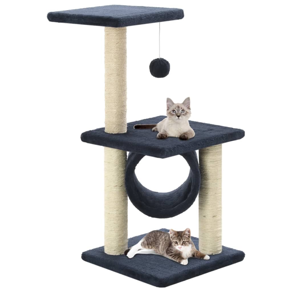 Albero per Gatti con Tiragraffi in Sisal 65 cm Blu Scuro — miniatura 1 di 4