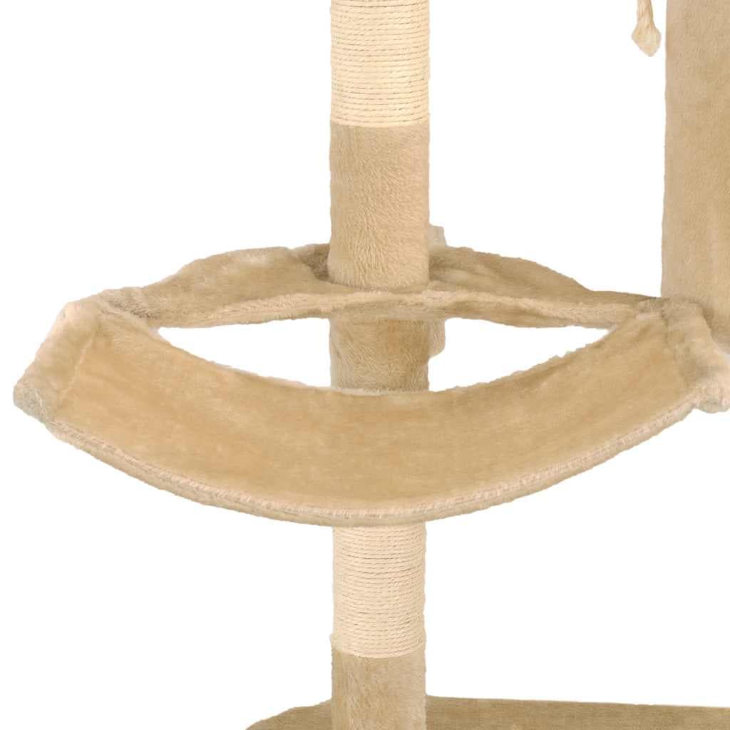 Albero per Gatti con Tiragraffi in Sisal da Parete 194 cm Beige — miniatura 7 di 8