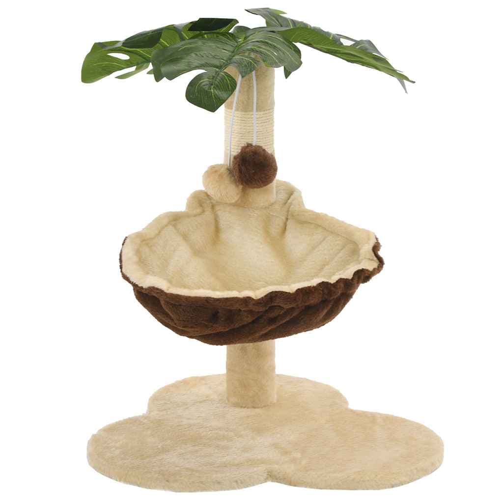 Albero per Gatti con Tiragraffi in Sisal 50cm Beige e Marrone — miniatura 3 di 6