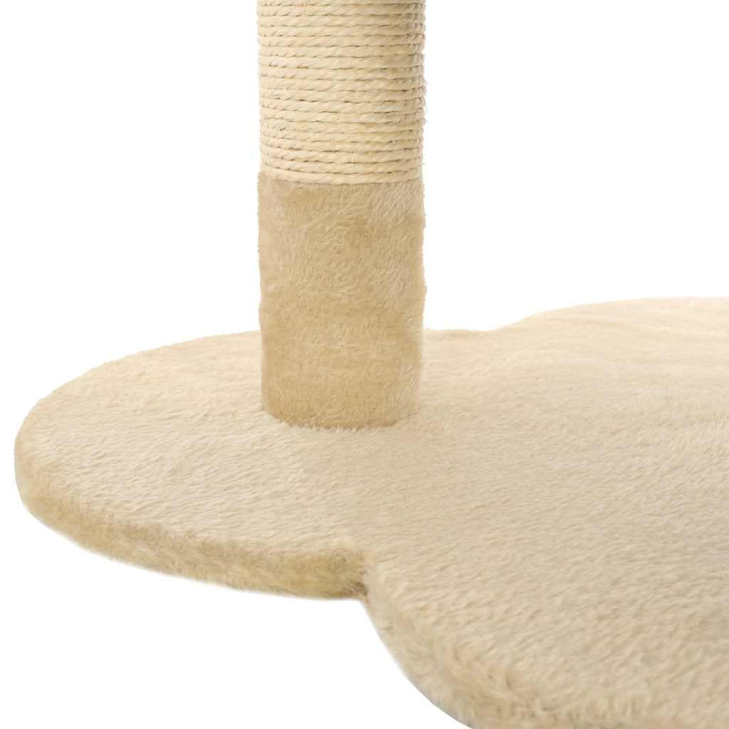 Albero per Gatti con Tiragraffi in Sisal 50cm Beige e Marrone — miniatura 6 di 6