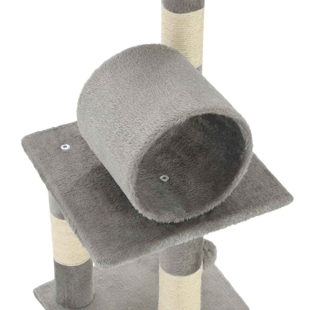 Albero per Gatti con Tiragraffi in Sisal 65 cm Grigio — miniatura 5 di 6