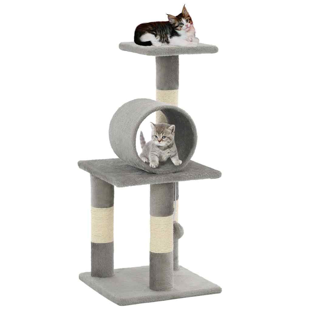 Albero per Gatti con Tiragraffi in Sisal 65 cm Grigio — miniatura 1 di 6