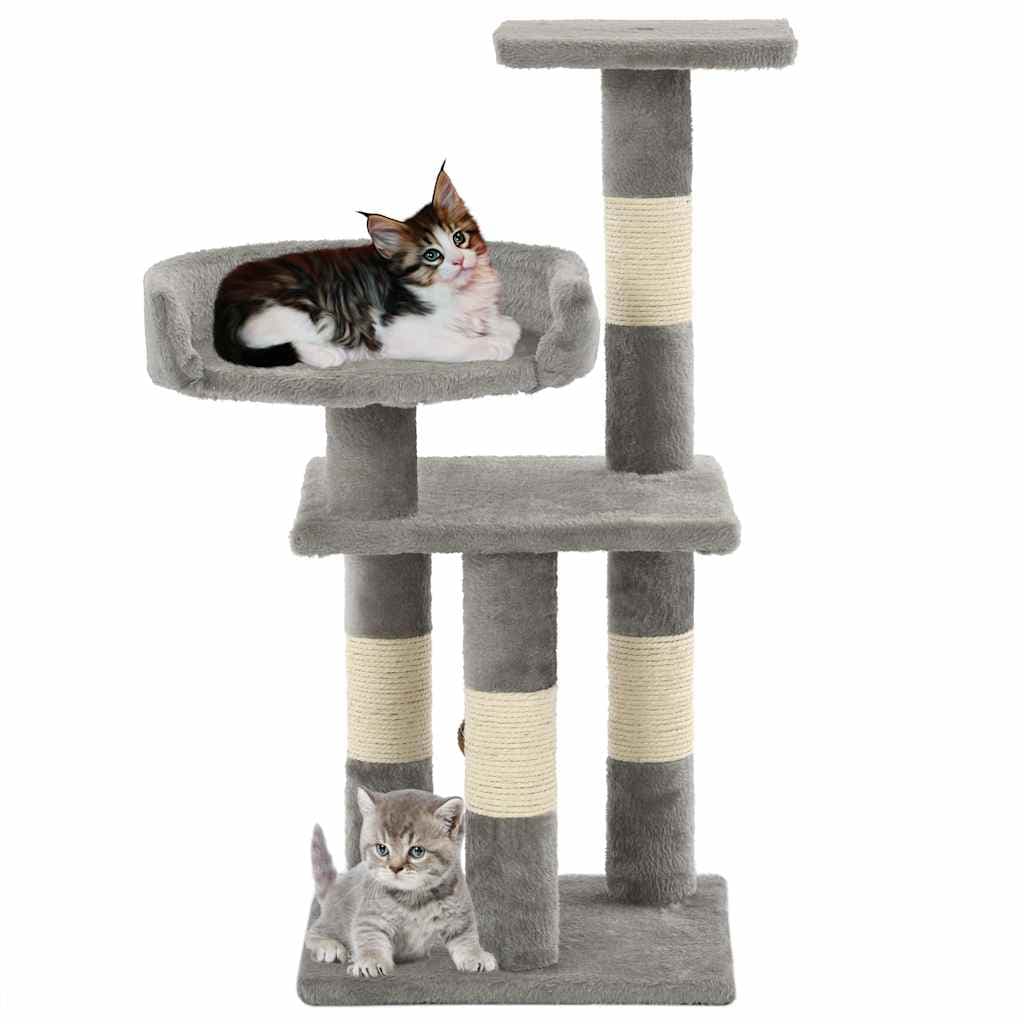 Albero per Gatti con Tiragraffi in Sisal 65 cm Grigio — miniatura 1 di 4