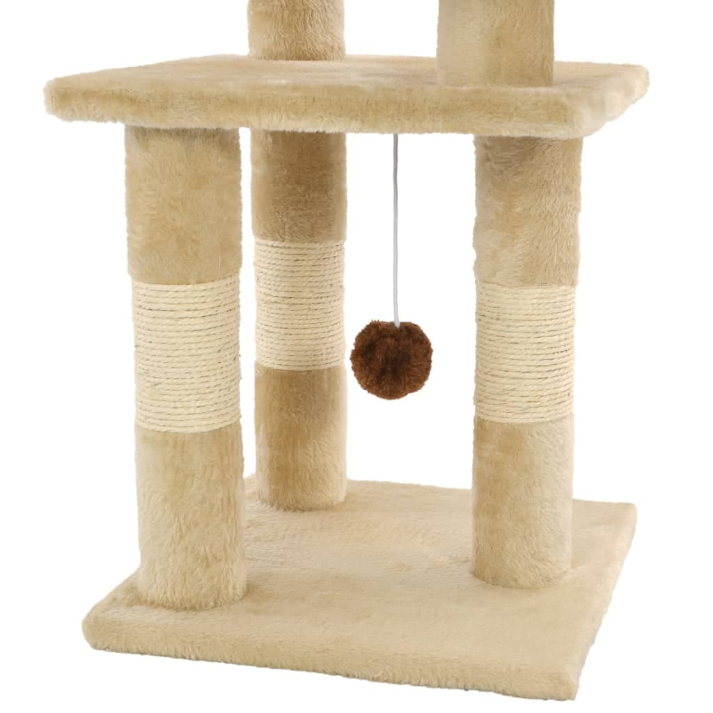 Albero per Gatti con Tiragraffi in Sisal 65 cm Beige — miniatura 3 di 4