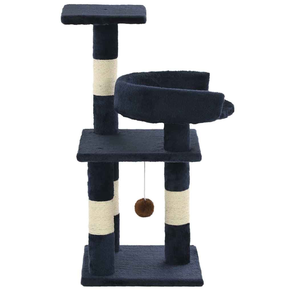 Albero per Gatti con Tiragraffi in Sisal 65 cm Blu — miniatura 2 di 4