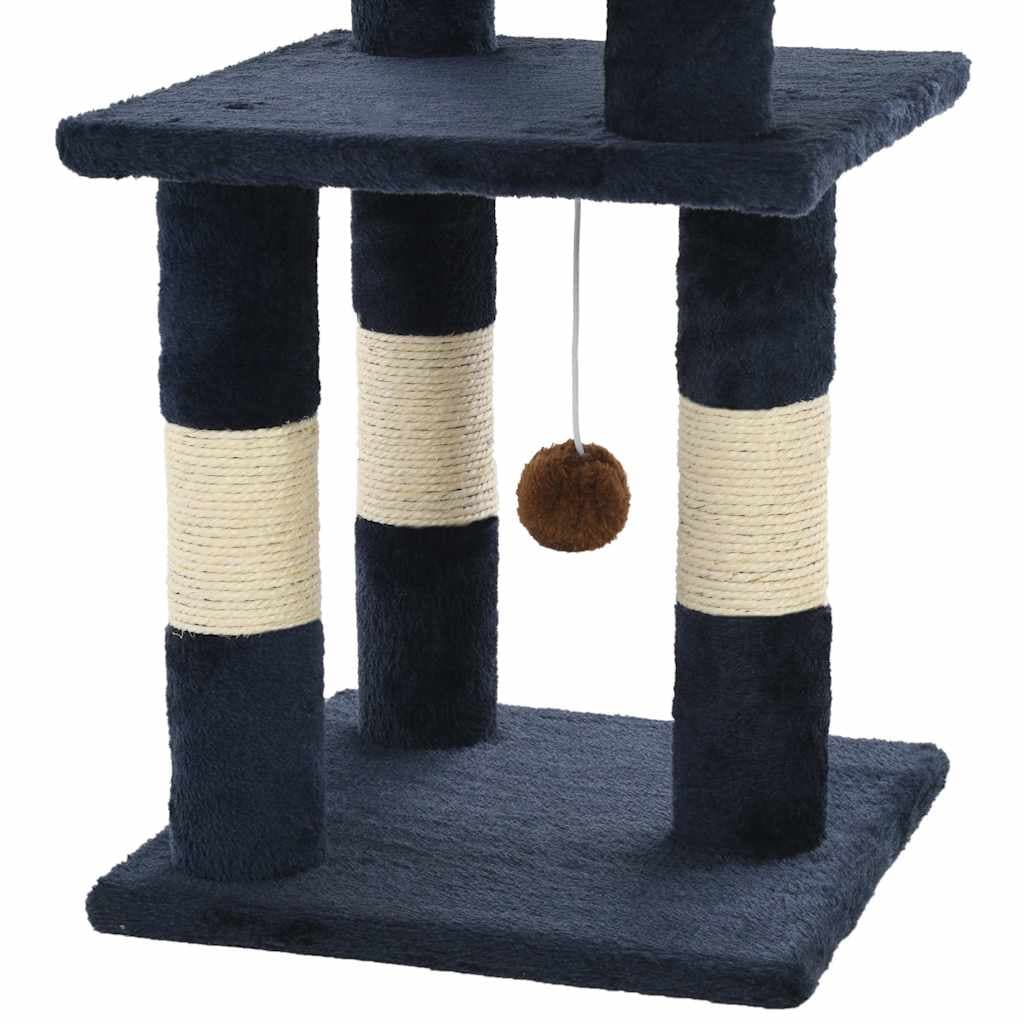 Albero per Gatti con Tiragraffi in Sisal 65 cm Blu — miniatura 3 di 4