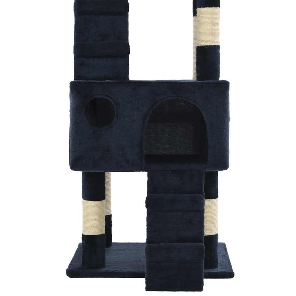 Albero per Gatti con Tiragraffi in Sisal 170 cm Blu — miniatura 5 di 5