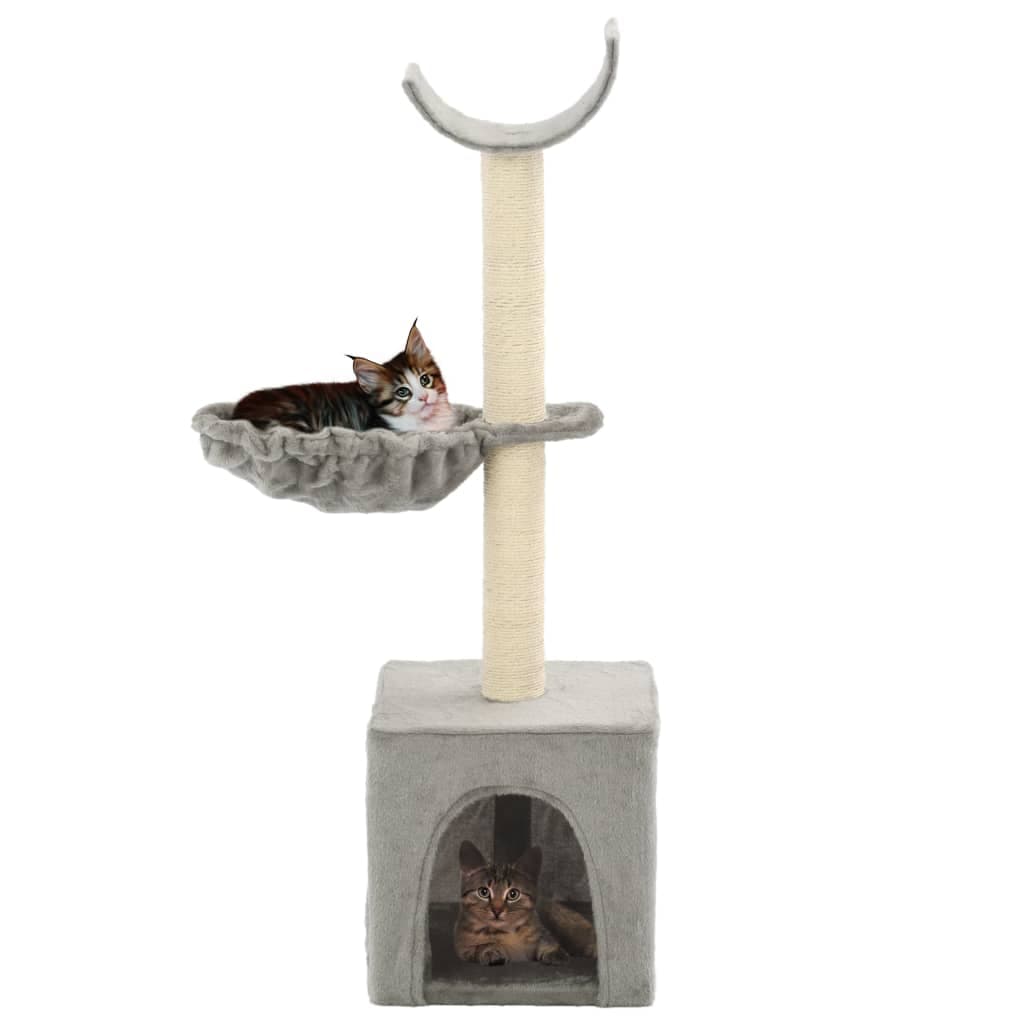 Albero per Gatti con Tiragraffi in Sisal 105 cm Grigio — miniatura 1 di 3