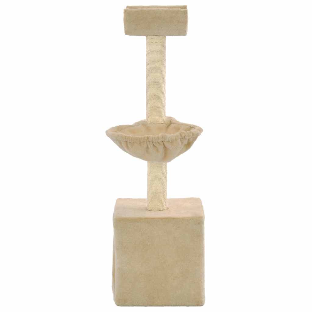 Albero per Gatti con Tiragraffi in Sisal 105 cm Beige — miniatura 2 di 3