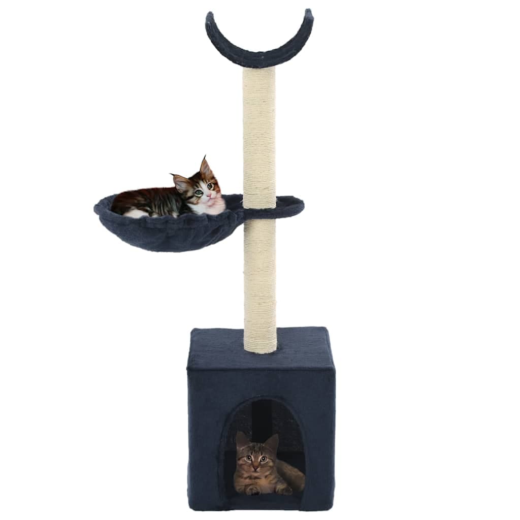 Albero per Gatti con Tiragraffi in Sisal 105 cm Blu — miniatura 1 di 3