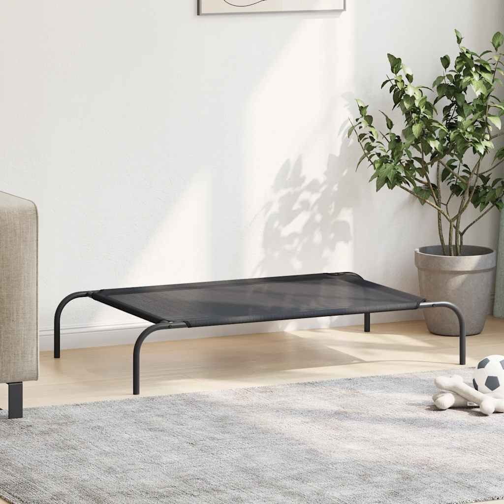 Cuccia per Cani Rialzata Nera L in Textilene — miniatura 3 di 8