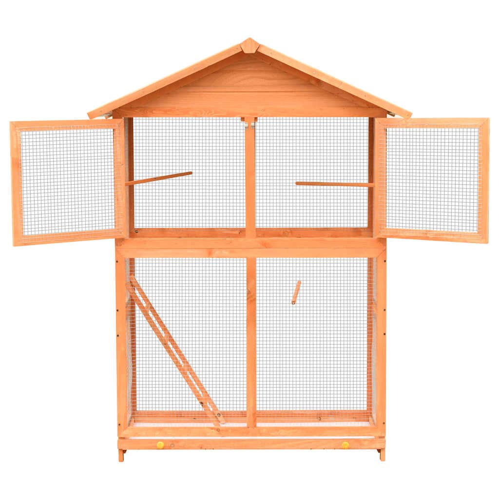 Gabbia per Uccelli in Legno di Pino e Abete 125,5x59,5x164 cm — miniatura 5 di 7