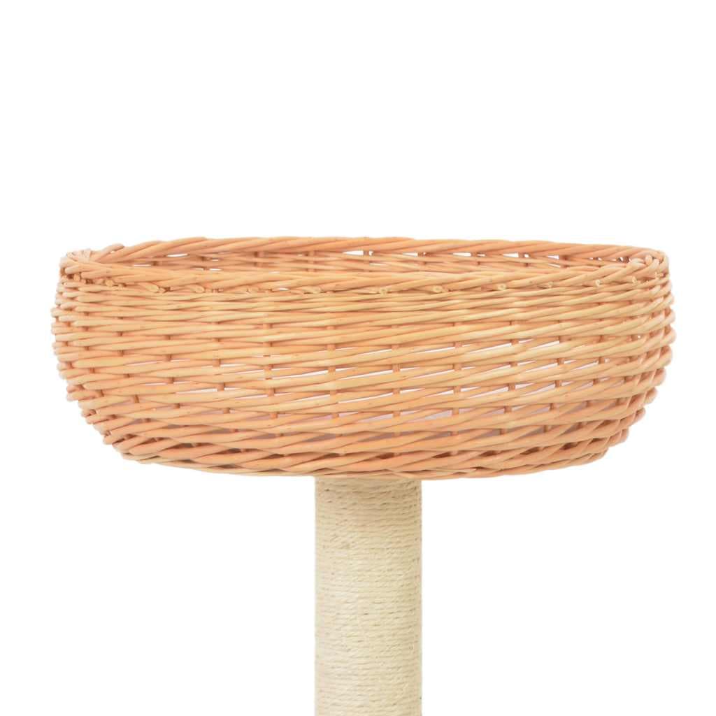 Albero per Gatti in Salice Naturale 68 cm con 2 Ceste — miniatura 2 di 3