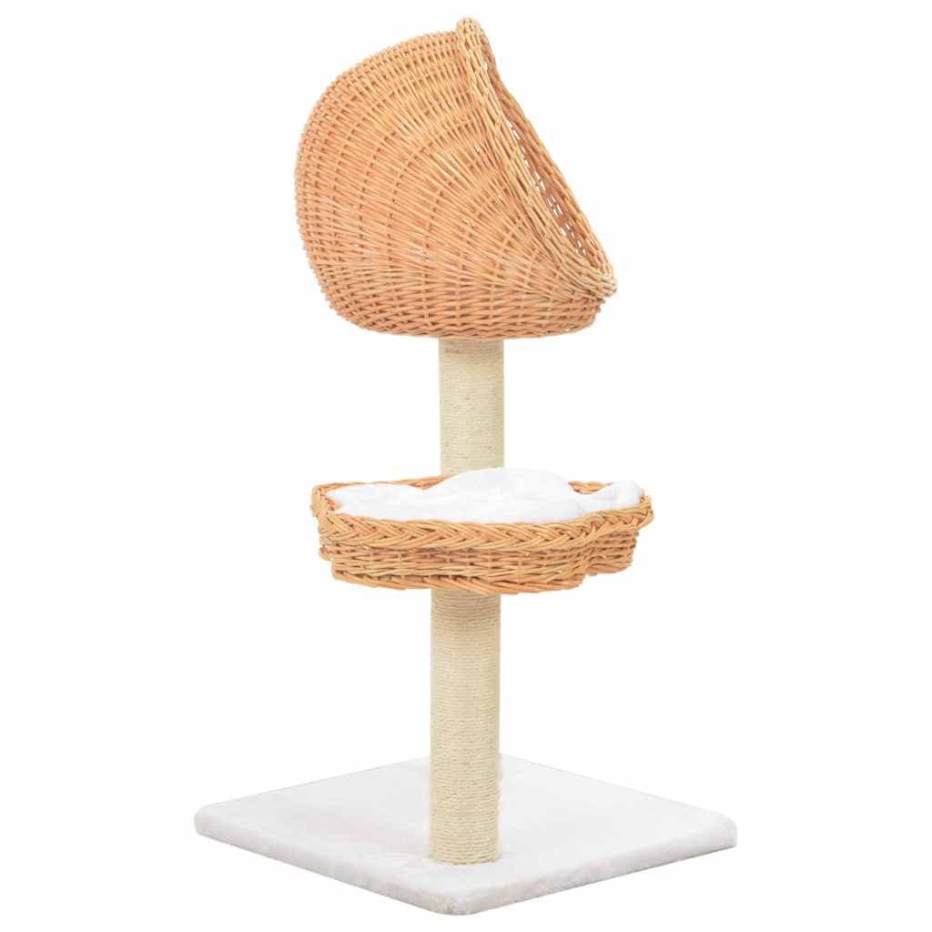 Albero per Gatti in Salice Naturale 85 cm con 2 Ceste — miniatura 2 di 4