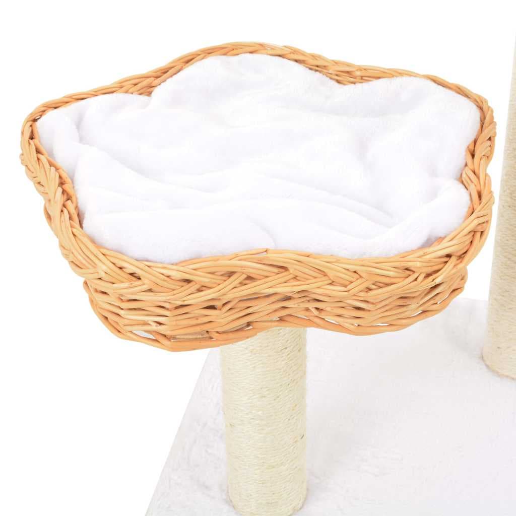 Albero per Gatti in Salice Naturale 85 cm con 2 Ceste — miniatura 3 di 4
