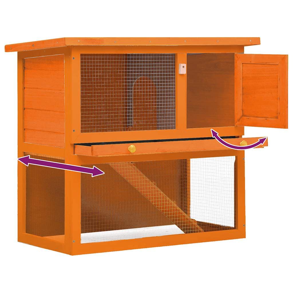 Conigliera all'Aperto Gabbia Piccoli Animali 1 Porta Legno — miniatura 5 di 8