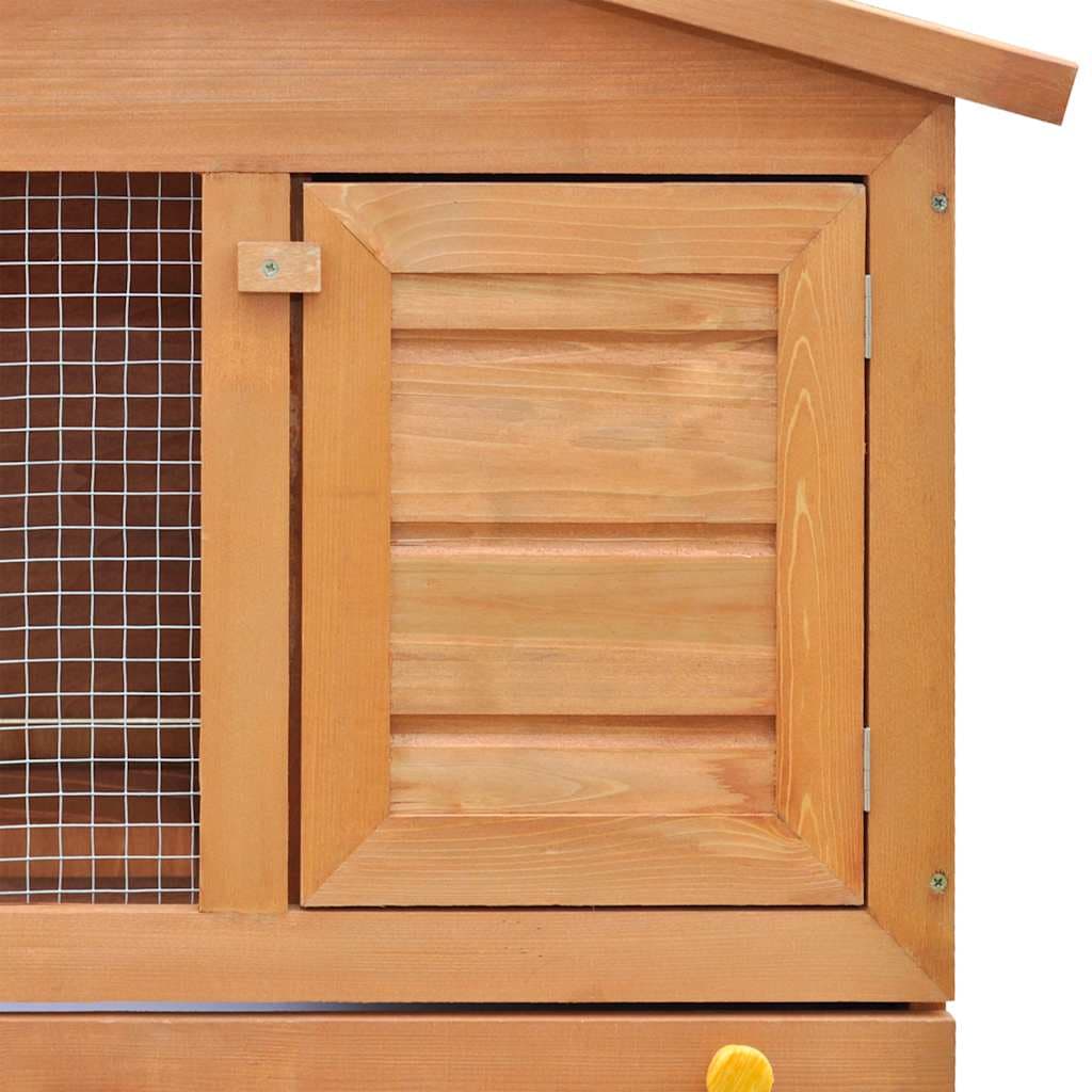 Conigliera all'Aperto Gabbia Piccoli Animali 3 Porte Legno — miniatura 4 di 7