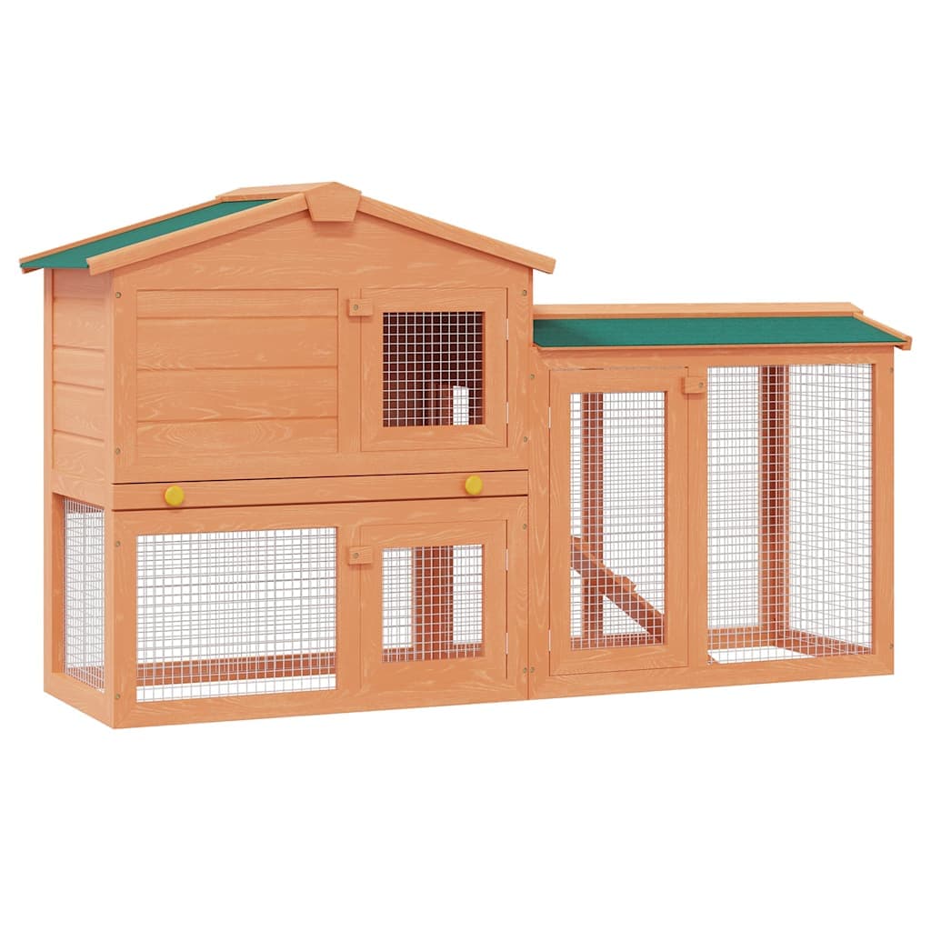 Conigliera all'Aperto Gabbia Animali Piccoli Casetta in Legno — miniatura 2 di 8