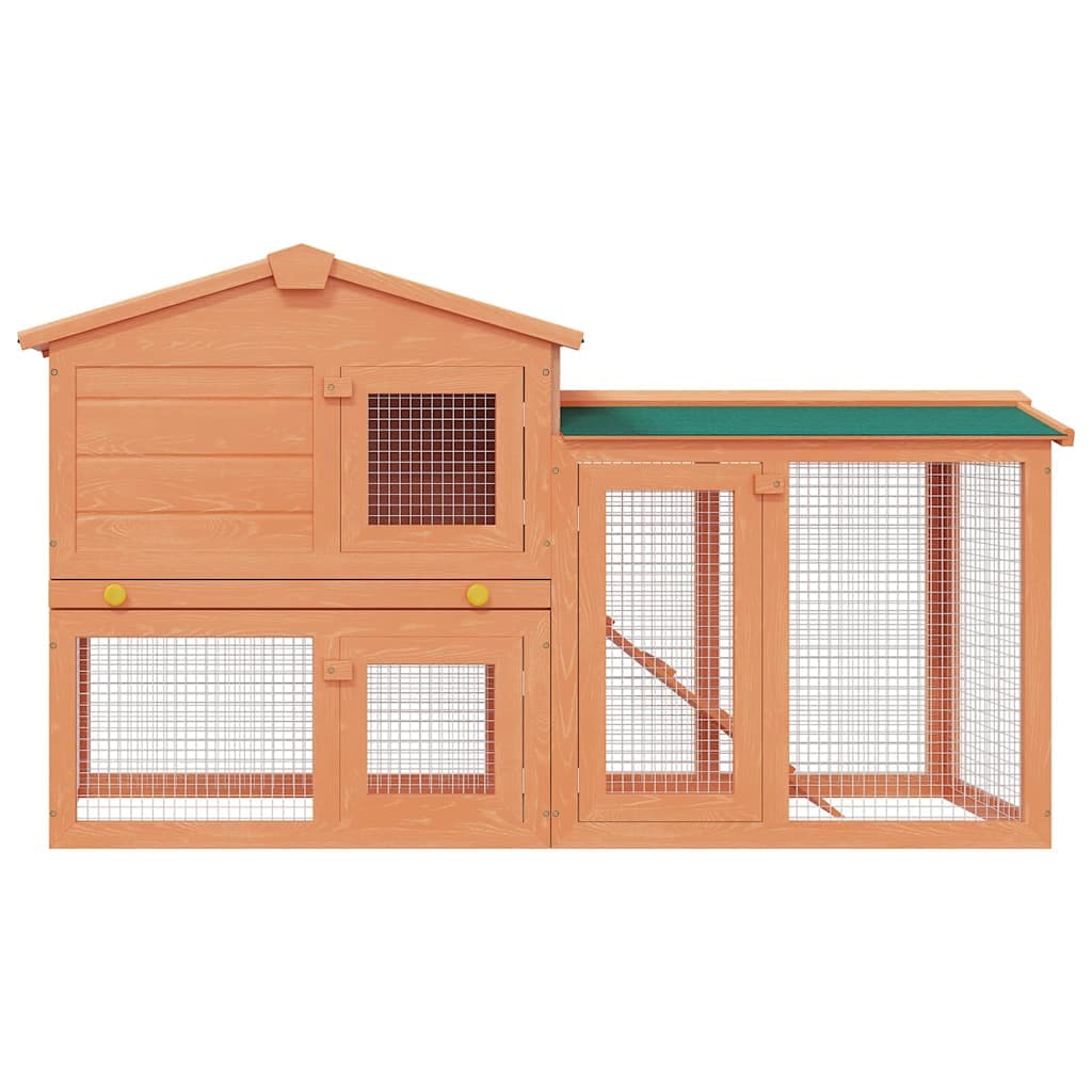 Conigliera all'Aperto Gabbia Animali Piccoli Casetta in Legno — miniatura 3 di 8
