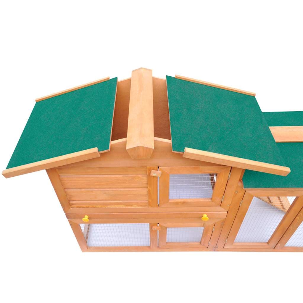 Conigliera all'Aperto Gabbia Animali Piccoli Casetta in Legno — miniatura 4 di 8