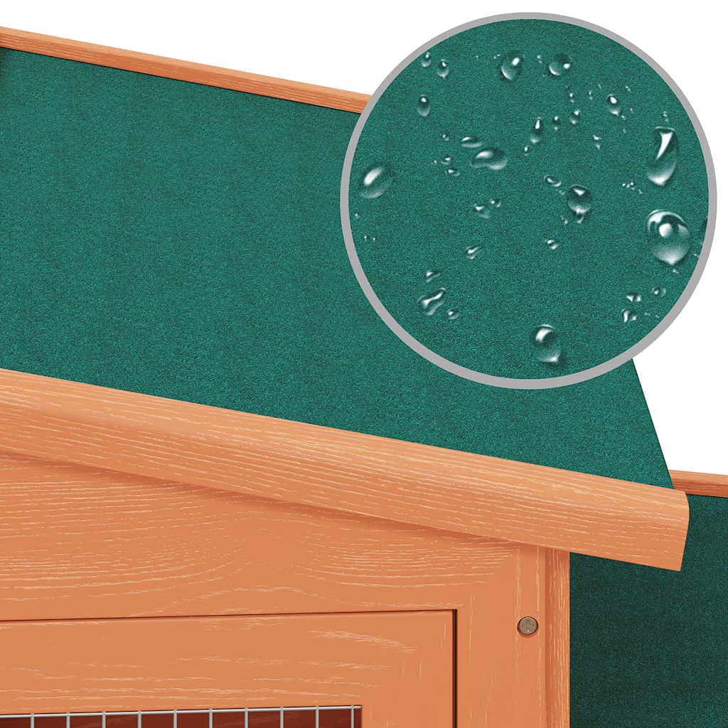 Conigliera Grande all'Aperto per Animali Piccoli Tetto Legno — miniatura 5 di 8