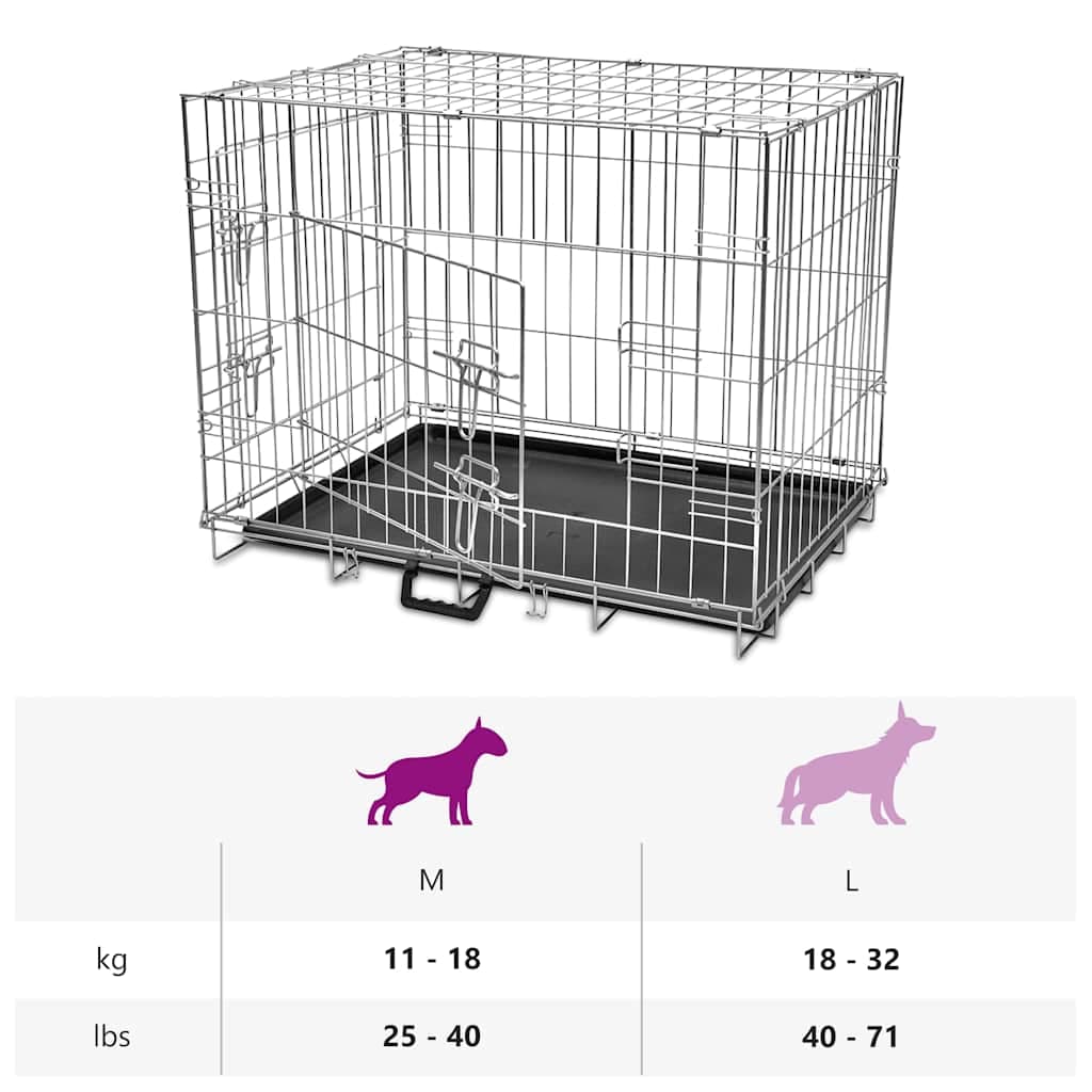Gabbia di Trasporto Pieghevole per Cani M — miniatura 4 di 4