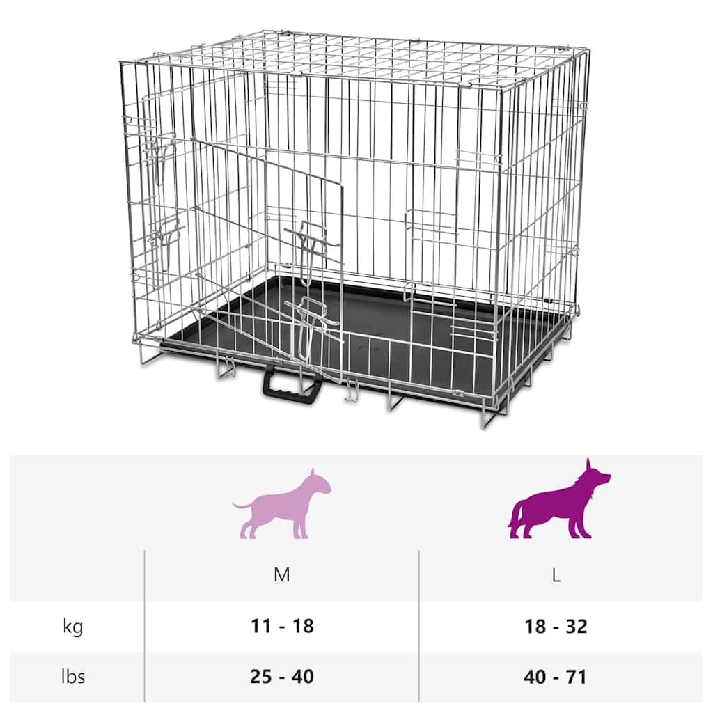Gabbia di Trasporto Pieghevole per Cani L — miniatura 4 di 4