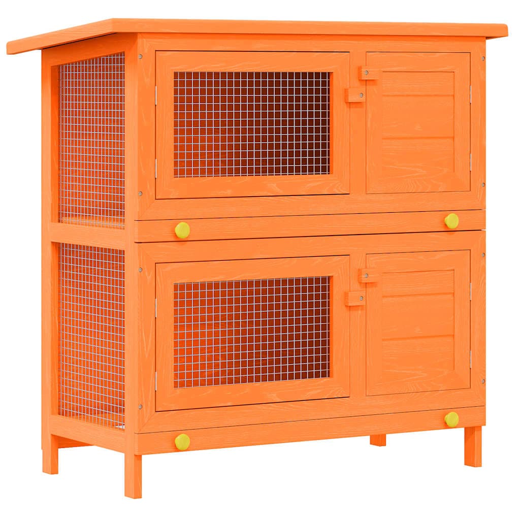 Conigliera da esterno gabbia per piccoli animali con 4 porte — miniatura 2 di 7