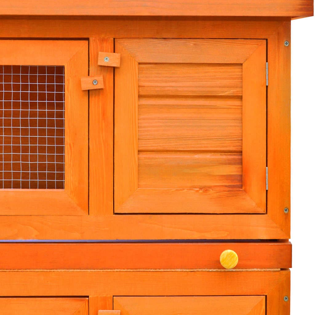 Conigliera da esterno gabbia per piccoli animali con 4 porte — miniatura 5 di 7